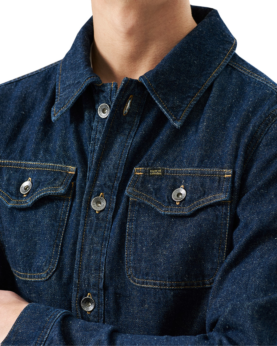 Herren | Jacken | Tiger of Sweden | Get Organic Cotton Denim Jacket Midnight Blue