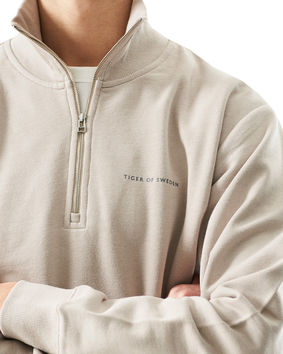 Herren | Pullover | Tiger of Sweden | Marlon Half Zip Sweater Dove Grey