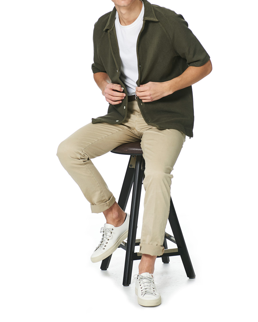 Herren | Poloshirts | Massimo Alba | Japanese Terry Polo Military
