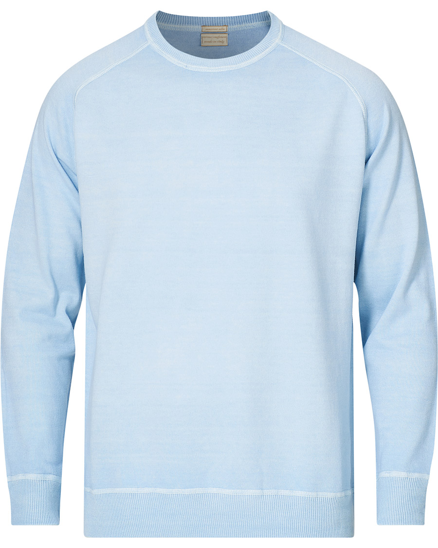 Herren | Pullover | Massimo Alba | Sport Cashmere/Cotton Crew Neck Ice Blue