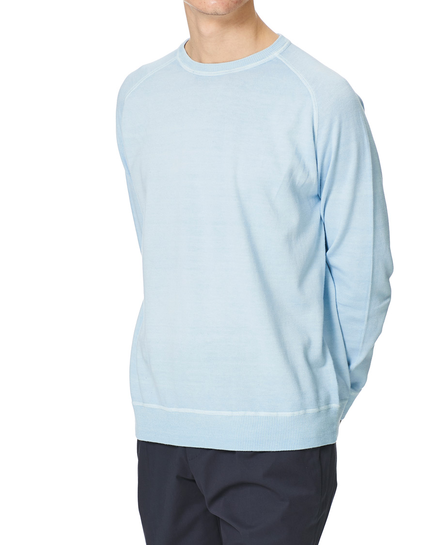 Herren | Pullover | Massimo Alba | Sport Cashmere/Cotton Crew Neck Ice Blue