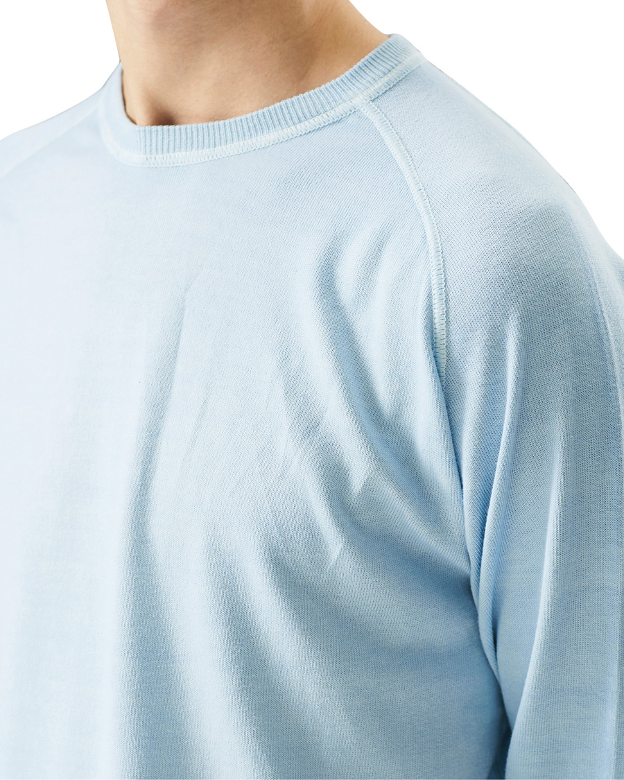 Herren | Pullover | Massimo Alba | Sport Cashmere/Cotton Crew Neck Ice Blue