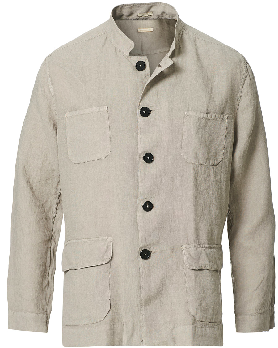 Herren | Hemden | Massimo Alba | Cina Linen Overshirt Walnut