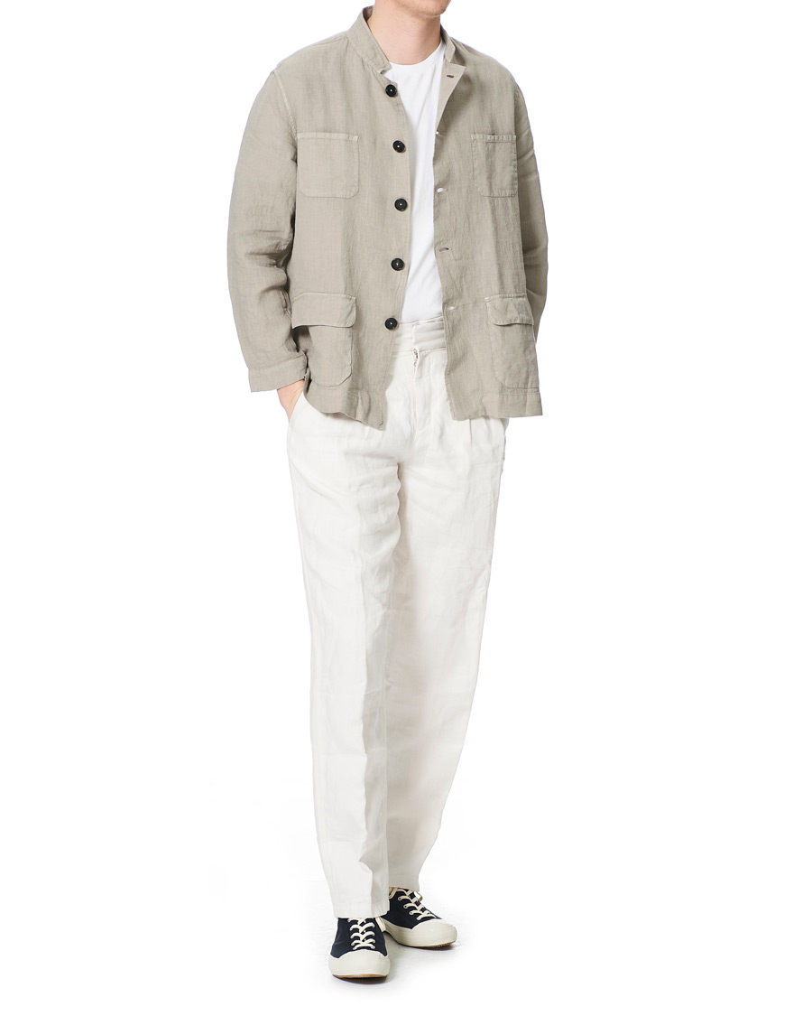Herren | Hemden | Massimo Alba | Cina Linen Overshirt Walnut