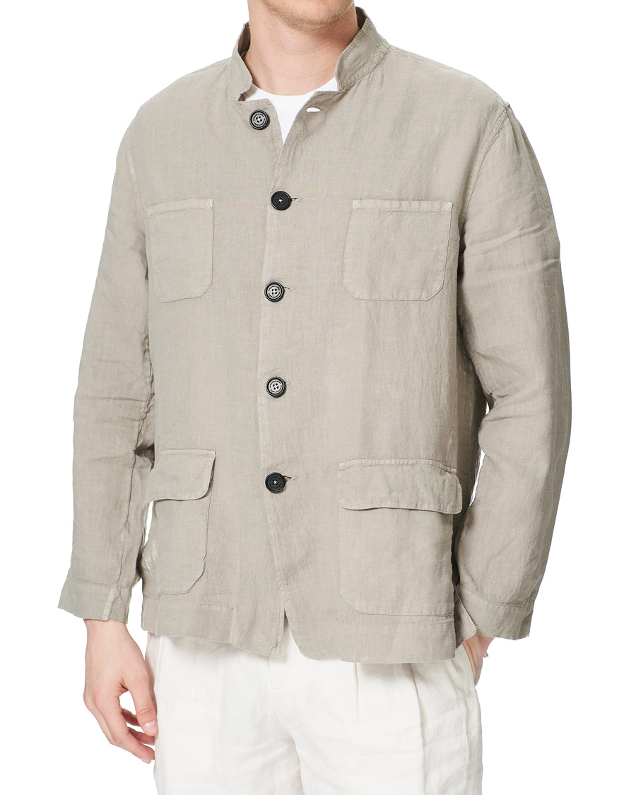 Herren | Hemden | Massimo Alba | Cina Linen Overshirt Walnut