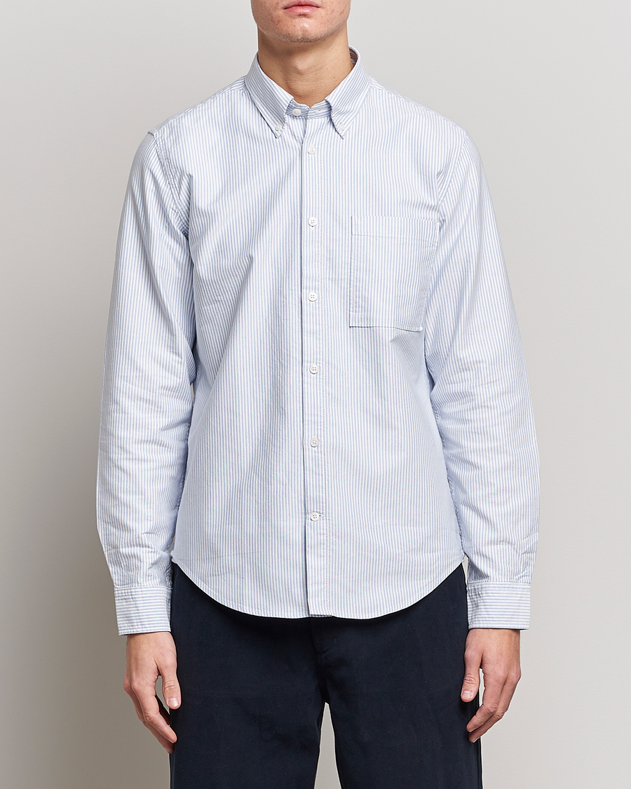 Herren | Hemden | NN07 | Arne Button Down Oxford Shirt Blue/White