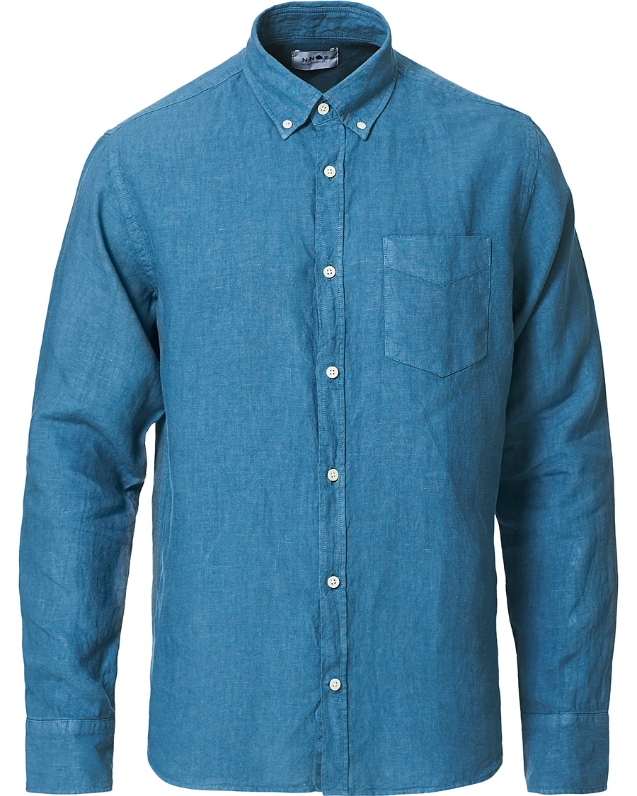Herren | Hemden | NN07 | Levon Linen Shirt Blue