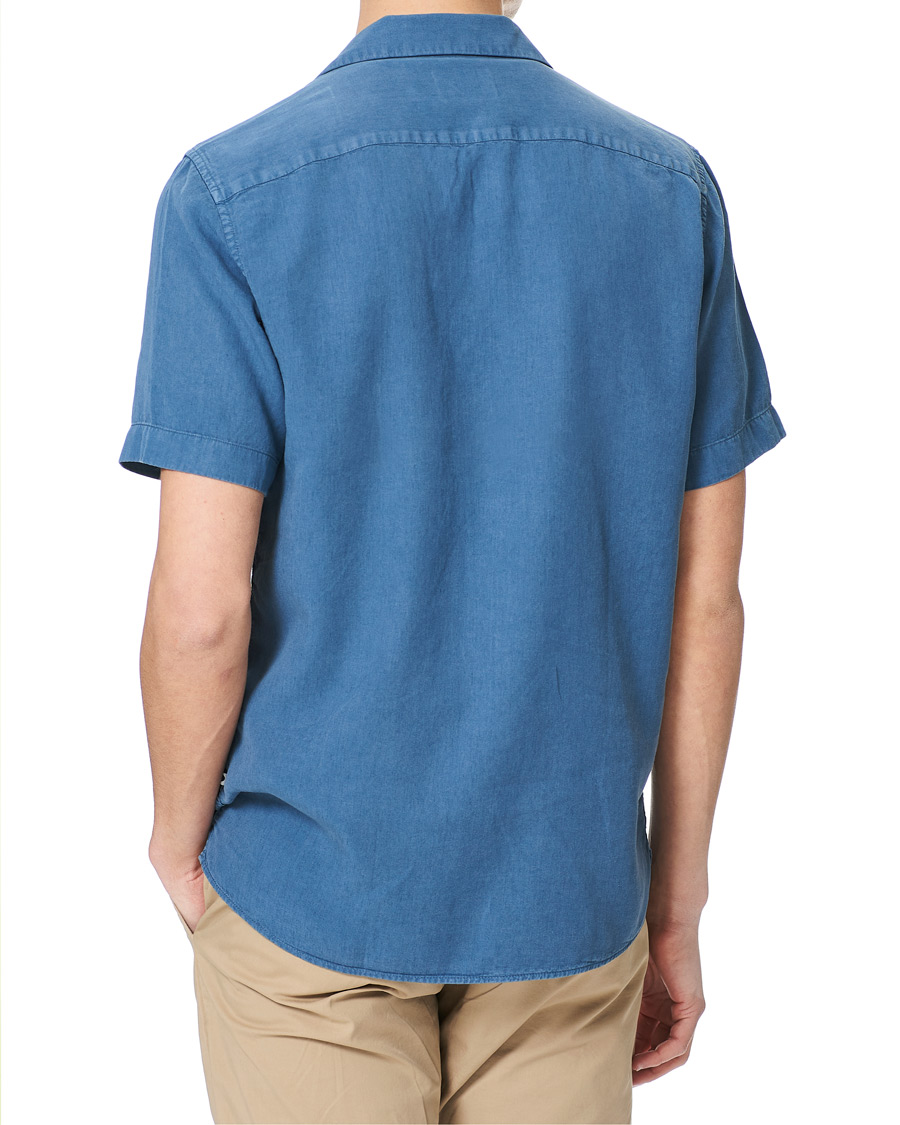 Herren | Hemden | NN07 | Miyagi Resort Collar Short Sleeve Shirt Washed Blue