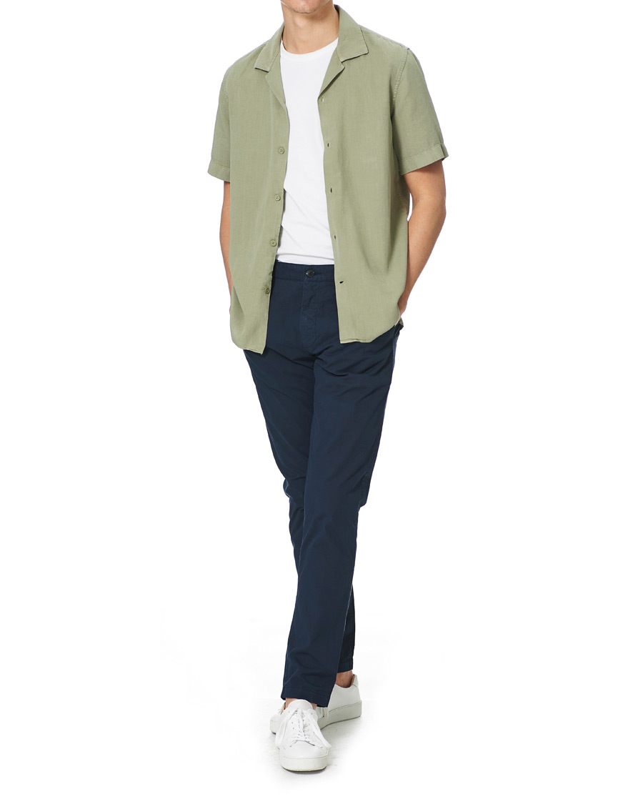 Herren | Hemden | NN07 | Miyagi Resort Collar Short Sleeve Shirt Oil Green