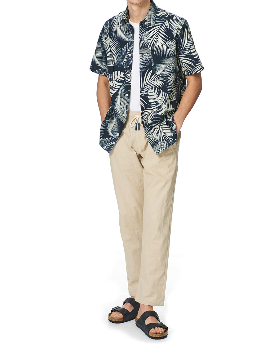 Herren | Hemden | NN07 | Errico Printed Short Sleeve Shirt Blue