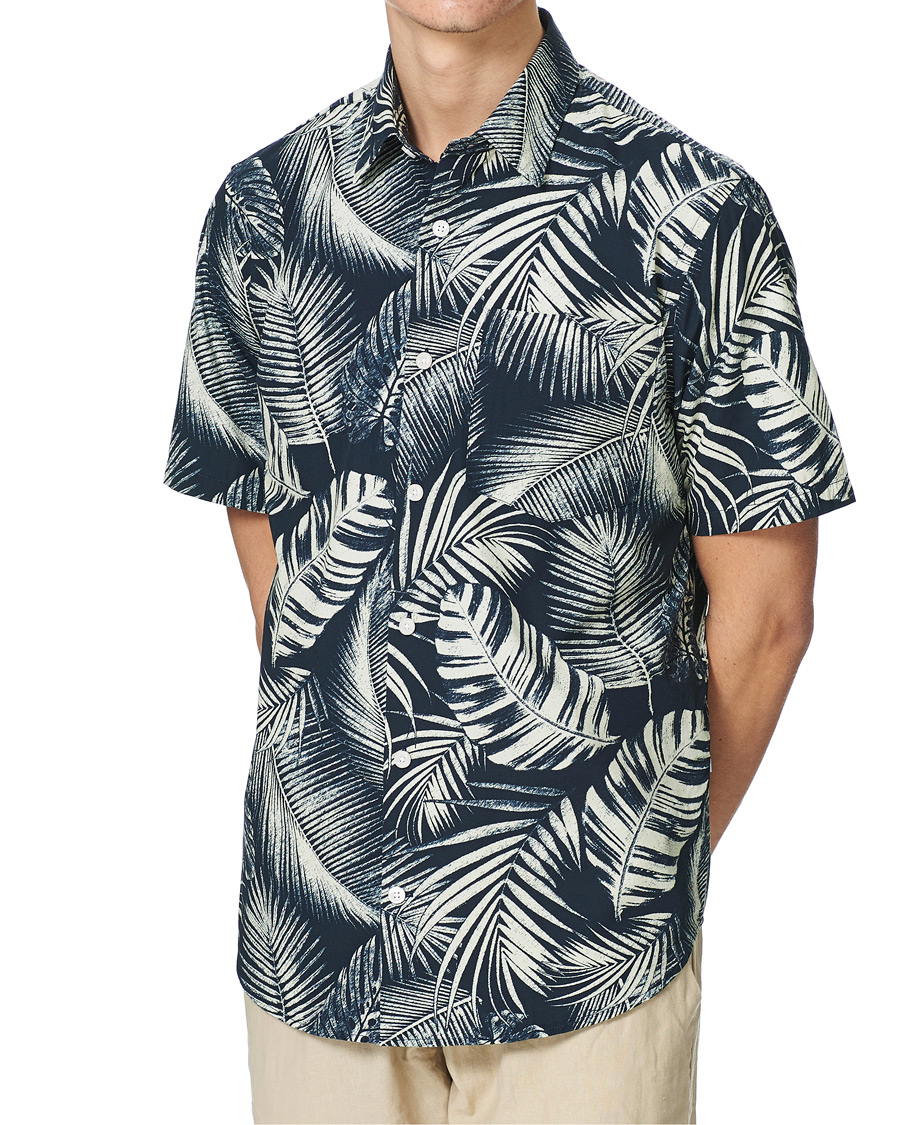 Herren | Hemden | NN07 | Errico Printed Short Sleeve Shirt Blue