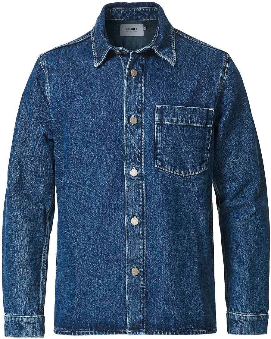 Herren | Hemden | NN07 | Peter Denim Overshirt Dark Blue