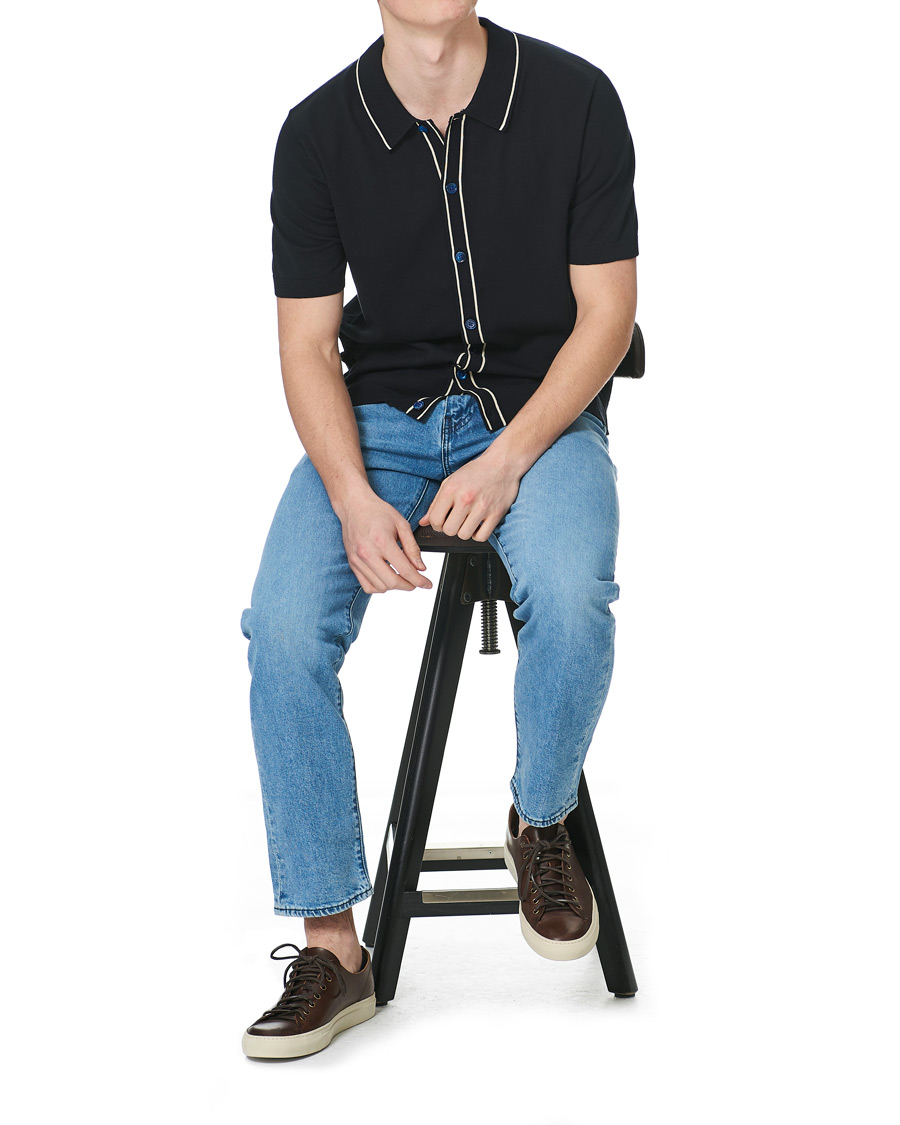 Herren | Poloshirts | NN07 | Nolan Knitted Polo Navy