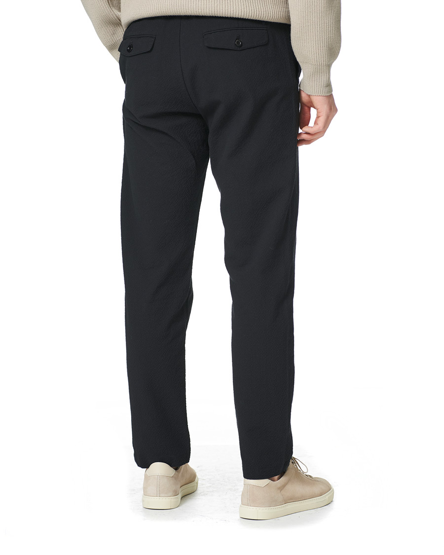 Herren | Hosen | NN07 | Foss Seersucker Drawstring Pants Black