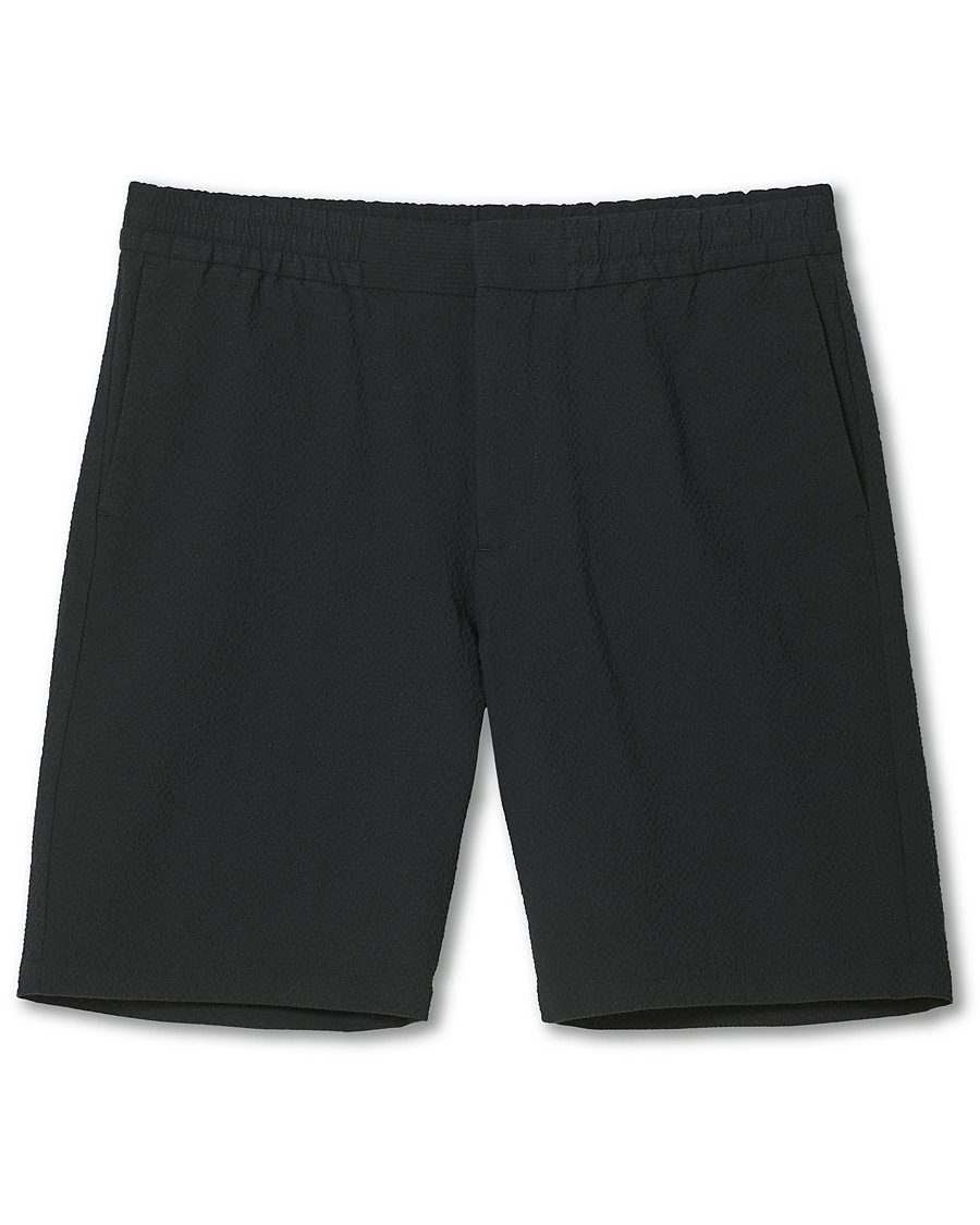 Herren | Shorts | NN07 | Foss Seersucker Drawstring Shorts Black