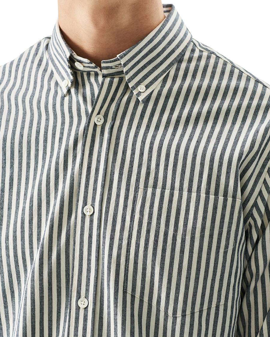 Herren | Hemden | NN07 | Levon Button Down Seersucker Shirt Blue/White