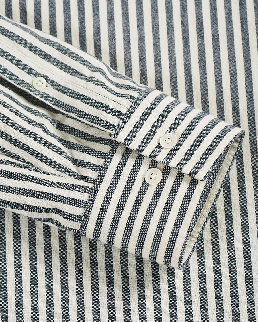 Herren | Hemden | NN07 | Levon Button Down Seersucker Shirt Blue/White