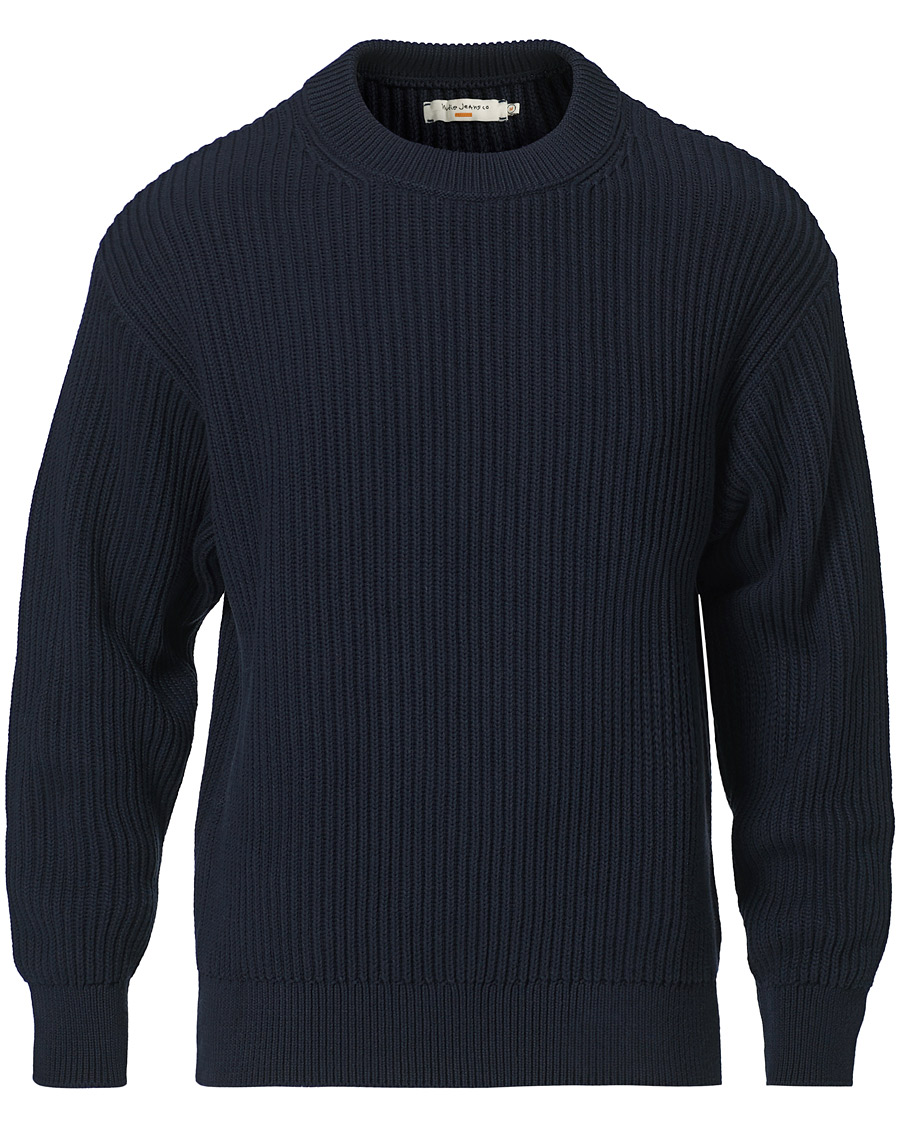 Herren | Pullover | Nudie Jeans | Frank Chunky Rib Sweater Navy