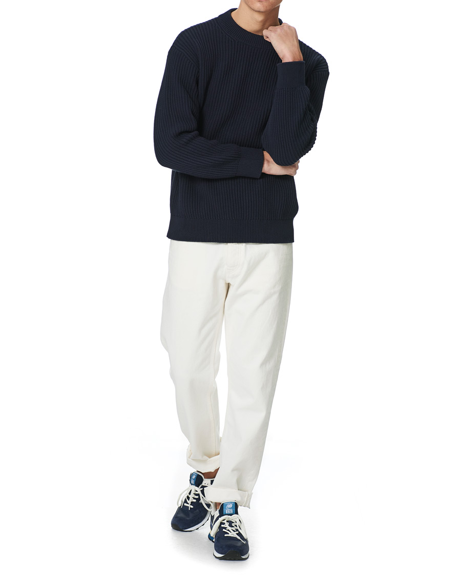 Herren | Pullover | Nudie Jeans | Frank Chunky Rib Sweater Navy