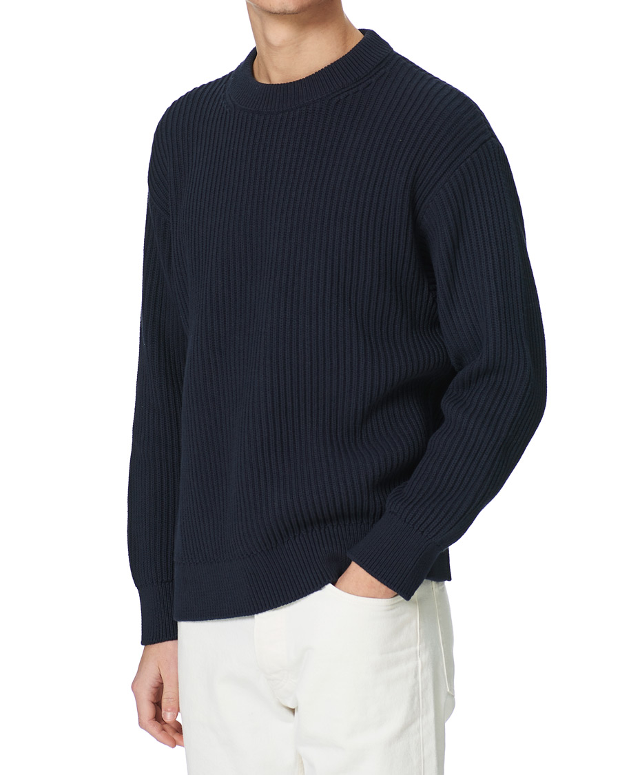 Herren | Pullover | Nudie Jeans | Frank Chunky Rib Sweater Navy