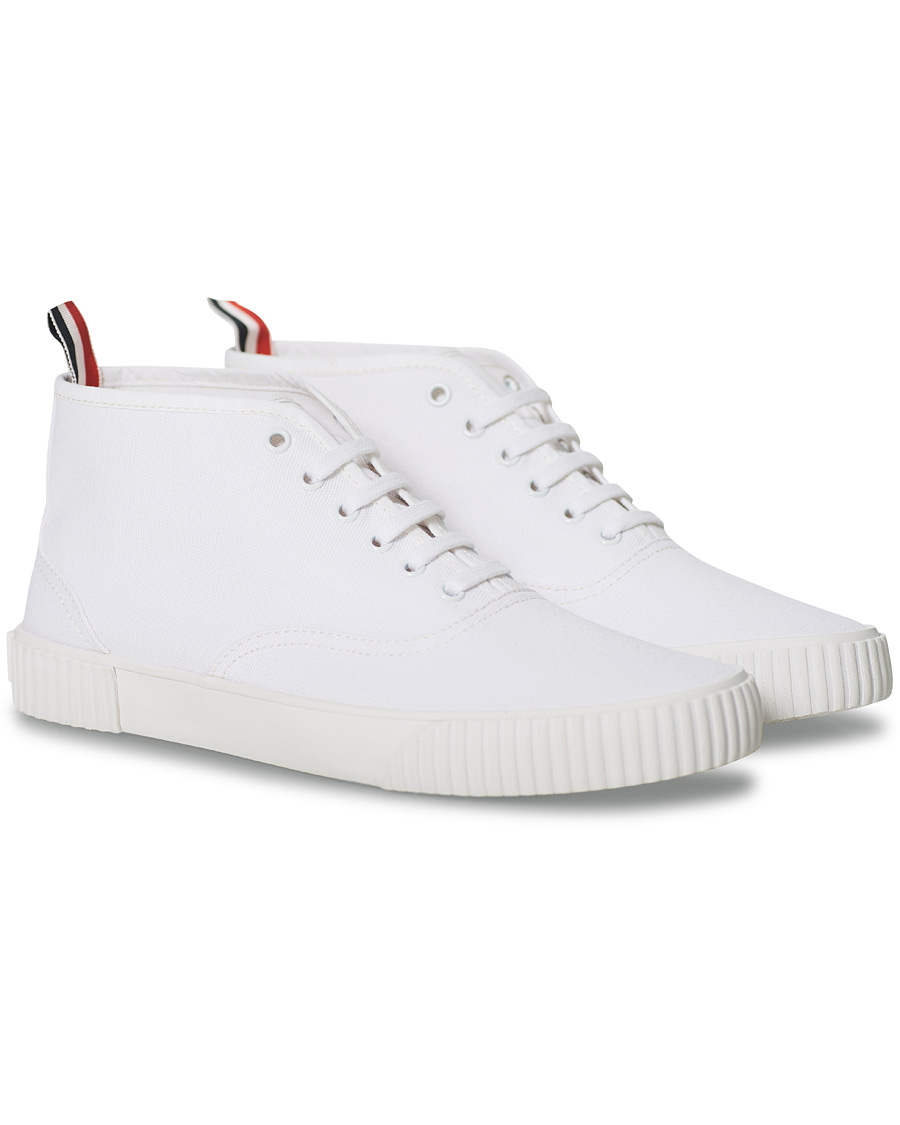 Herren | Thom Browne Mid-Top Heritage Trainers White | Thom Browne | Mid-Top Heritage Trainers White