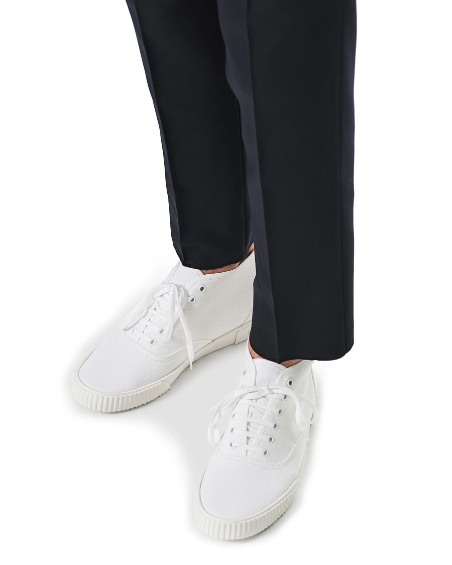 Herren | Thom Browne Mid-Top Heritage Trainers White | Thom Browne | Mid-Top Heritage Trainers White