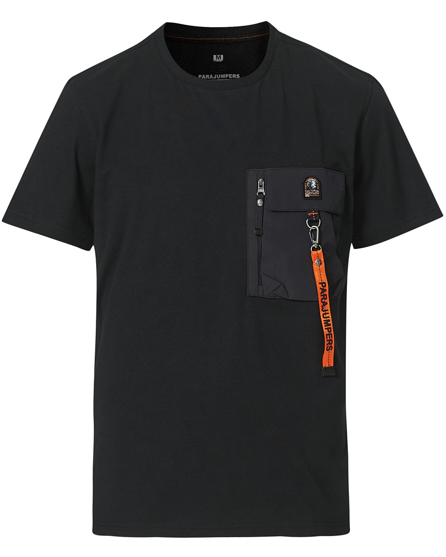 Herren | T-Shirts | Parajumpers | Mojave Pocket Crew Neck Tee Black