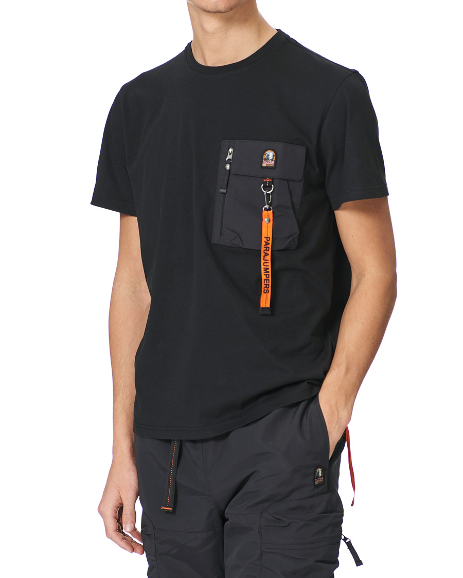 Herren | T-Shirts | Parajumpers | Mojave Pocket Crew Neck Tee Black