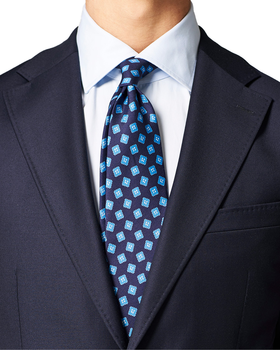 Herren | E. Marinella 1963 Archive 8 cm Silk Tie Navy | E. Marinella | 1963 Archive 8 cm Silk Tie Navy