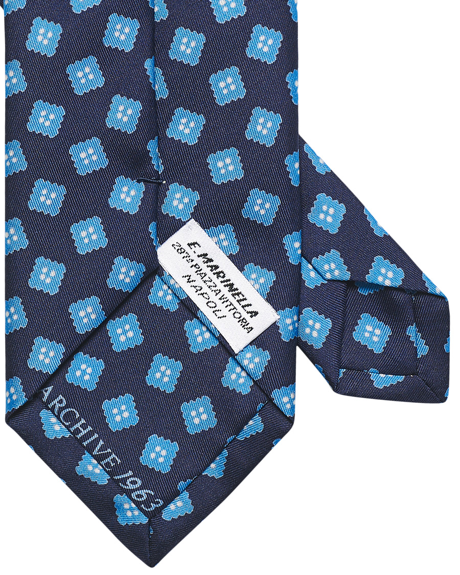 Herren | E. Marinella 1963 Archive 8 cm Silk Tie Navy | E. Marinella | 1963 Archive 8 cm Silk Tie Navy