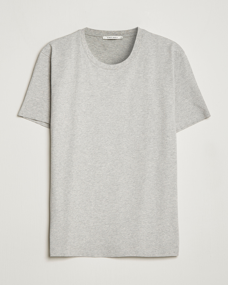 Herren | T-Shirts | A Day's March | Classic Fit Tee Grey Melange