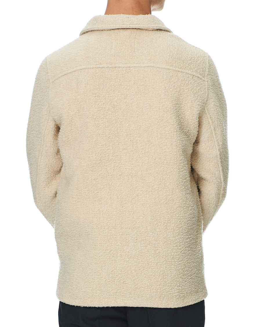 Herren | Hemden | A Day's March | Rugged Wool Overshirt Ecru