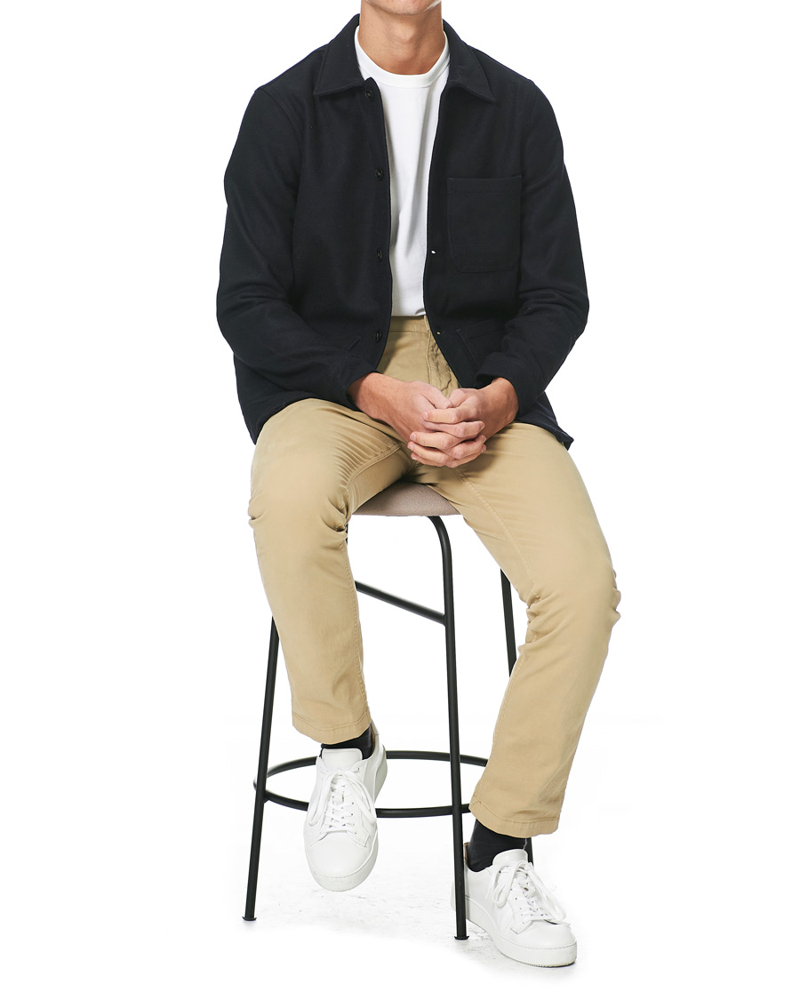 Herren | Hemden | A Day's March | Original Wool Overshirt Navy