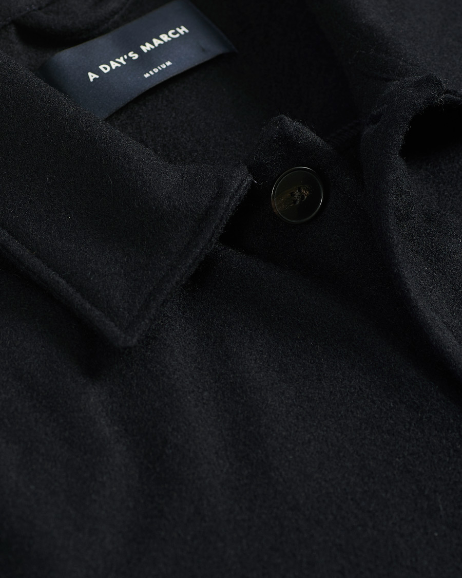Herren | Hemden | A Day's March | Original Wool Overshirt Navy