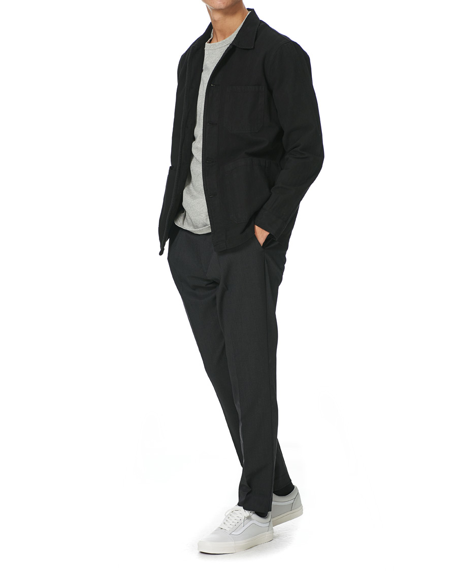Herren | Hemden | A Day's March | Original Herringbone Overshirt Black