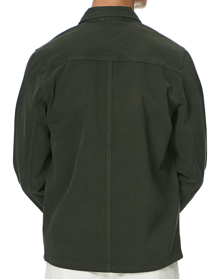 Herren | Hemden | A Day's March | Sturdy Twill Patch Pocket Overshirt Forest