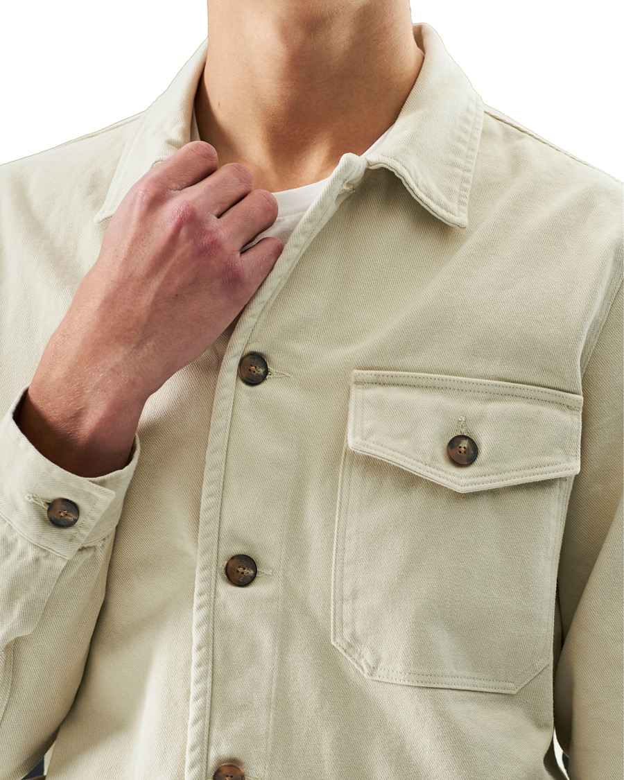 Herren | Hemden | A Day's March | Sturdy Twill Patch Pocket Overshirt Desert