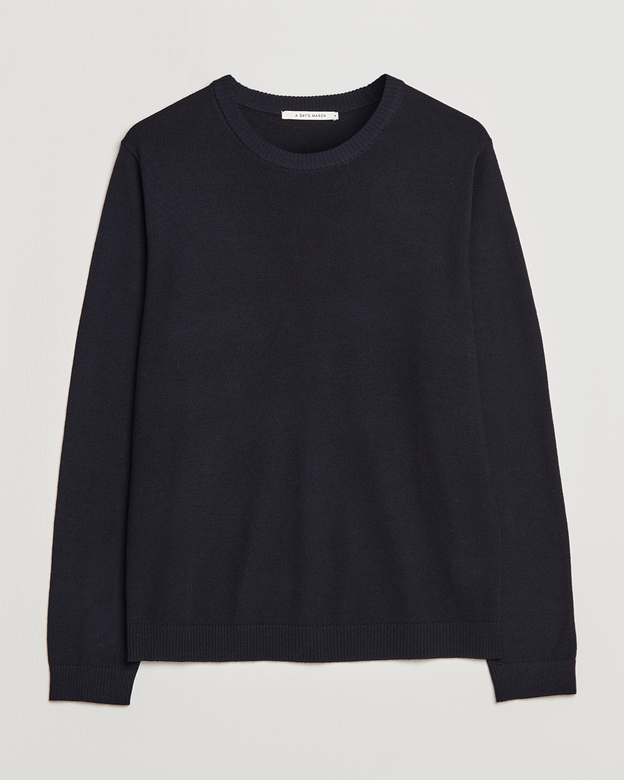 Herren | Pullover | A Day's March | Álagon Merino Crew Navy