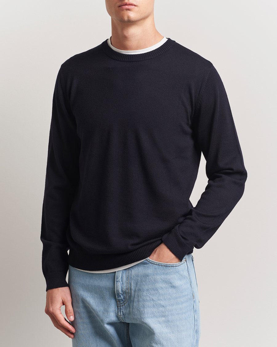 Herren | Kleidung | A Day's March | Alagón Merino Crew Navy