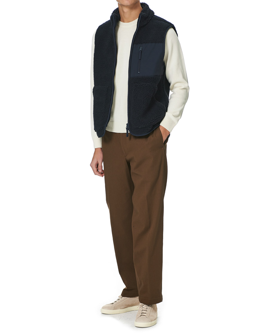 Herren | A Day's March | A Day's March | Arvån Recycled Fleece Vest Navy