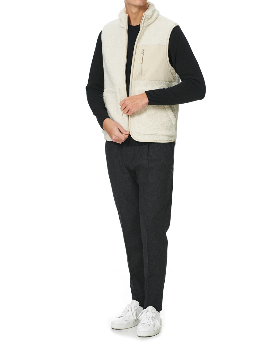 Herren | Pullover | A Day's March | Arvån Recycled Fleece Vest Off White