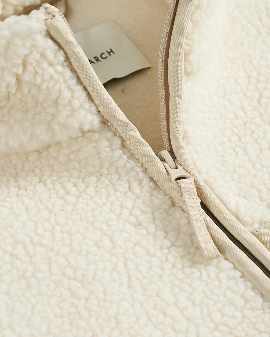 Herren | Pullover | A Day's March | Arvån Recycled Fleece Vest Off White