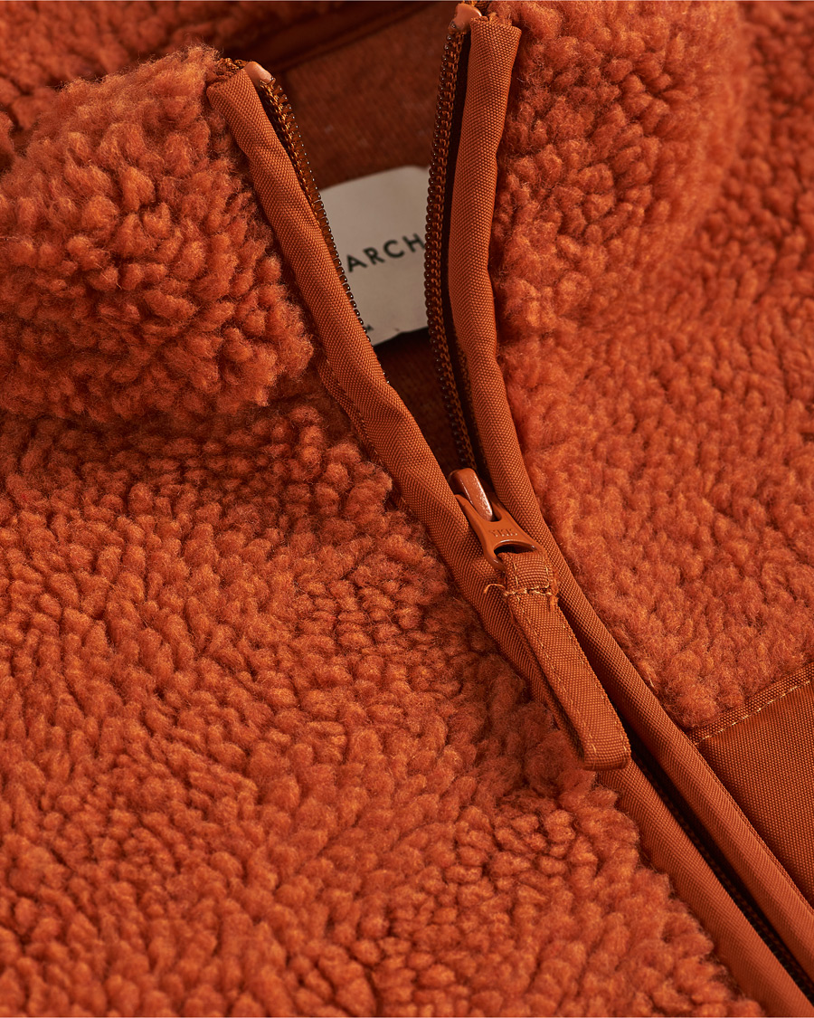 Herren | Pullover | A Day's March | Arvån Recycled Fleece Vest Faded Orange