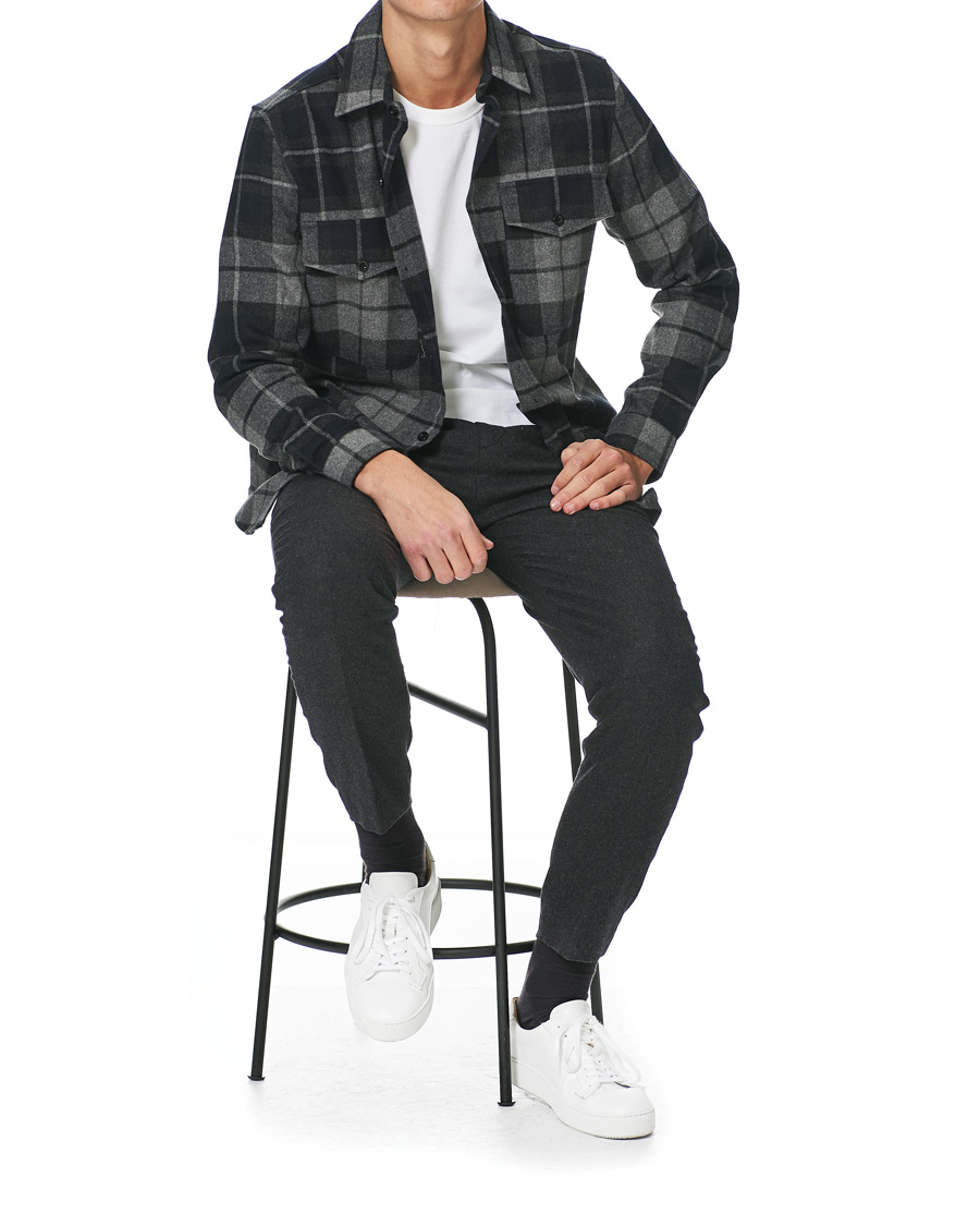 Herren | Hosen | A Day's March | Crovie Wool Trousers Grey Melange