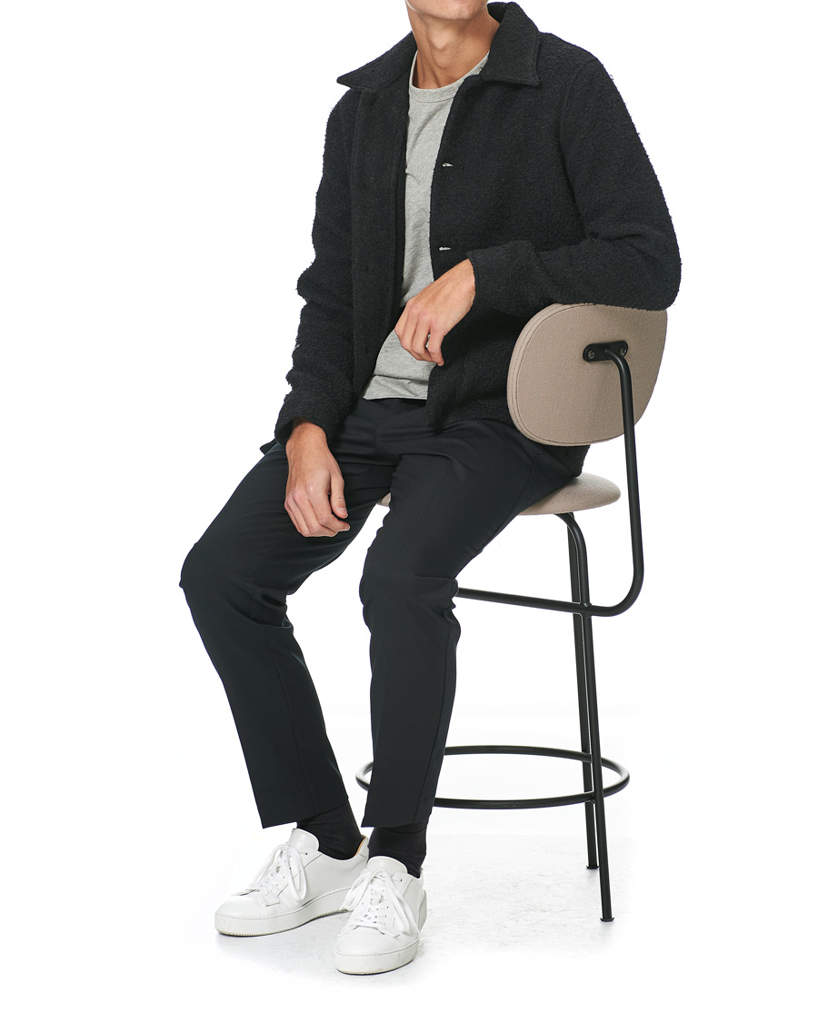 Herren | Hosen | A Day's March | Smart Trousers Wool Twill Black