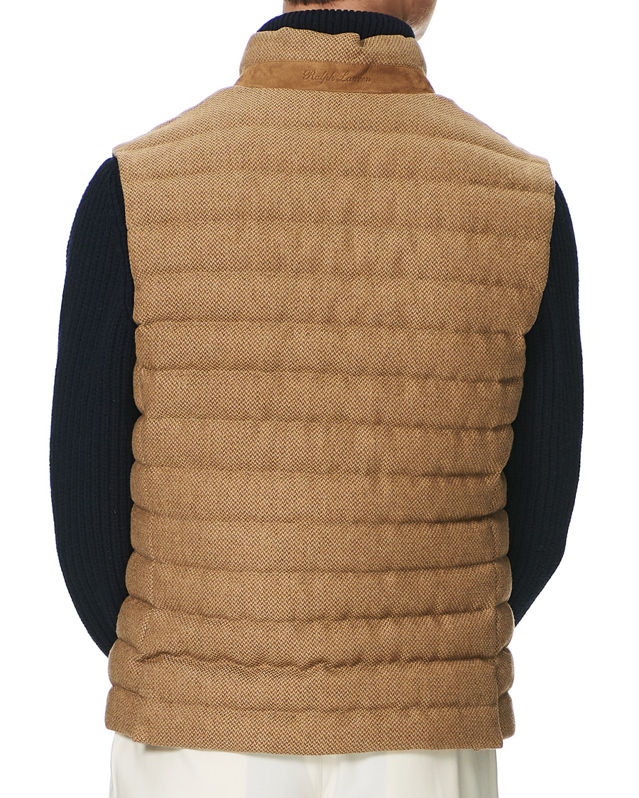 Herren | Jacken | Ralph Lauren Purple Label | Whitwell Wool Tweed Down Vest Classic Camel