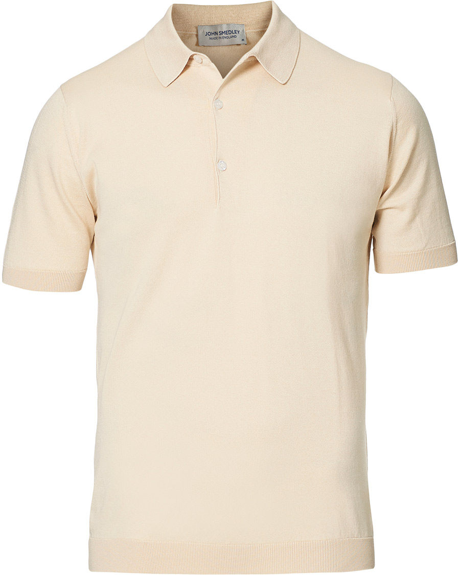 Herren | Poloshirts | John Smedley | Adrian Slim Fit Sea Island Polo Ecru