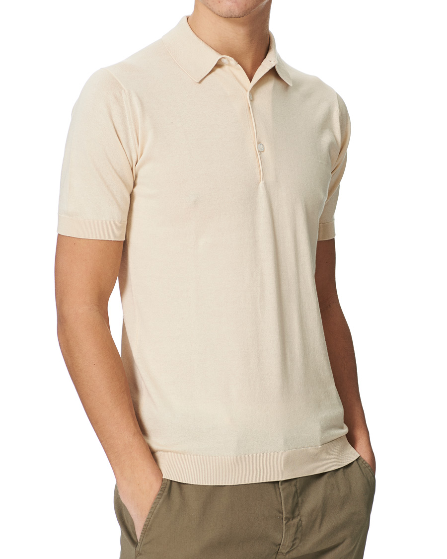 Herren | Poloshirts | John Smedley | Adrian Slim Fit Sea Island Polo Ecru
