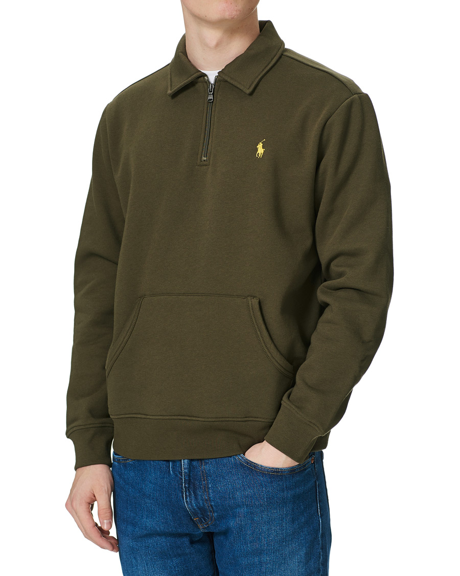 Herren | Pullover | Polo Ralph Lauren | Graphic Fleece Half Zip Sweater Defender Green