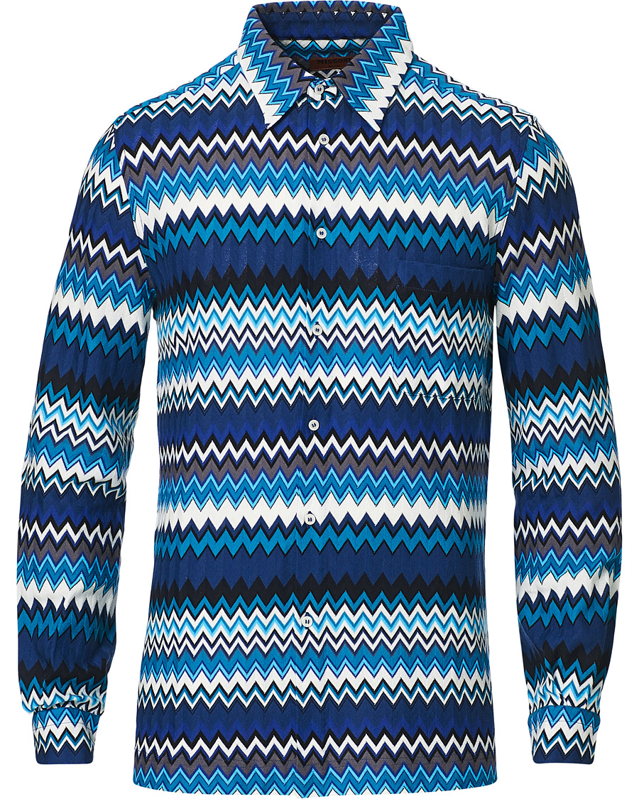 Herren | Hemden | Missoni | Zig Zag Print Shirt Navy